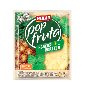SUCO EM PO ABACAXI HORTELA NEILAR POPFRUTA 25g